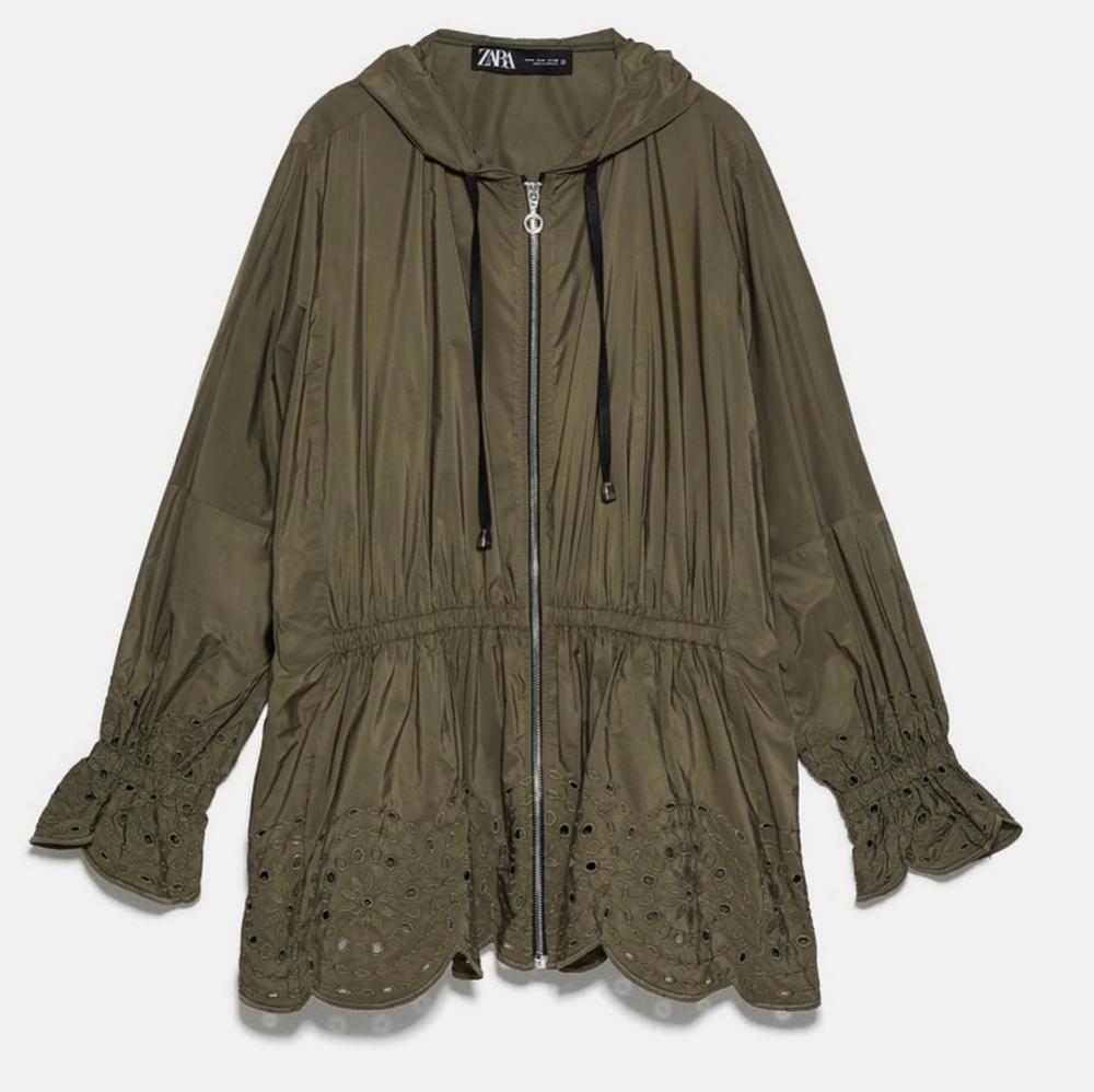 Zara Embroidered Eyelet Jacket New without tags.